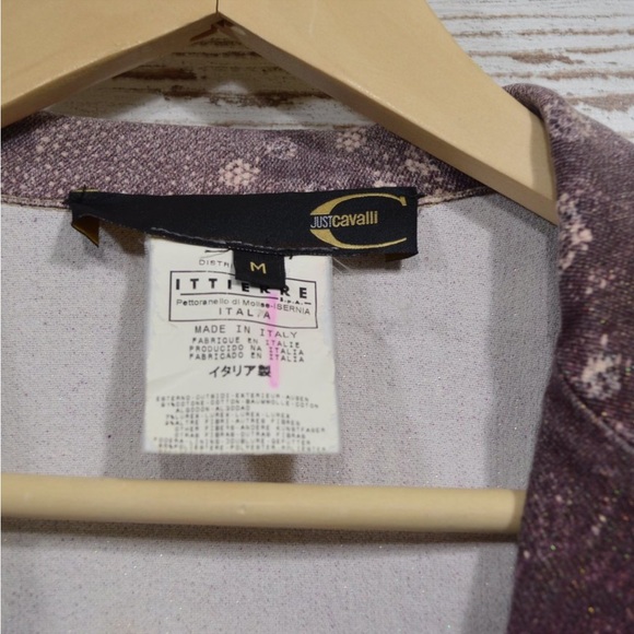 Just Cavalli patchwork abstract purple golden glittery floral blazer jacket - Picture 5 of 5